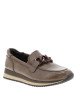 Thumbnail Mocassins taupe à talon plat et bandes élastiquées munis d'une boucle - Image 2