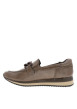 Thumbnail Mocassins taupe à talon plat et bandes élastiquées munis d'une boucle - Image 3