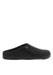 Thumbnail Mules Zermatt en flanelle de laine anthracite à semelle crêpée plate et première nubuck biologique
