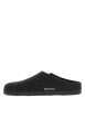 Thumbnail Mules Zermatt en flanelle de laine anthracite à semelle crêpée plate et première nubuck biologique - Image 3