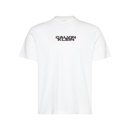 T-shirt blanc à imprimé logotypé en coton...