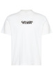 Thumbnail T-shirt blanc à imprimé logotypé en coton pourvu d'une coupe droite