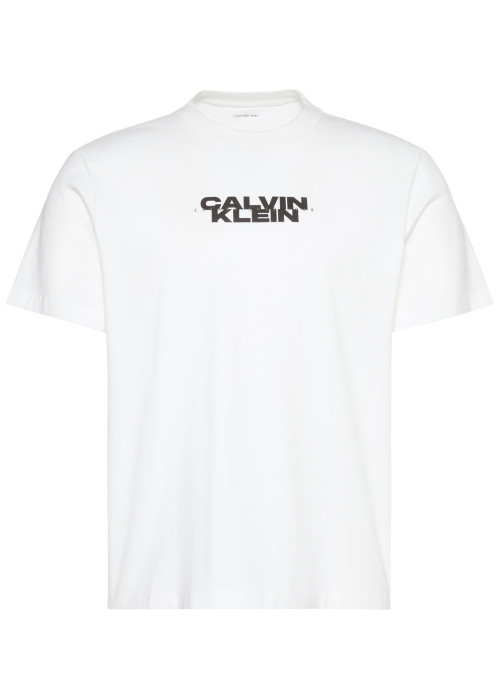 T-shirt blanc à imprimé logotypé en coton...