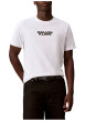 Thumbnail T-shirt blanc à imprimé logotypé en coton pourvu d'une coupe droite - Image 3