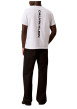 Thumbnail T-shirt blanc à imprimé logotypé en coton pourvu d'une coupe droite - Image 5