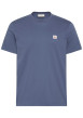 Thumbnail T-shirt bleu moyen à col rond en coton doté d'une coupe droite