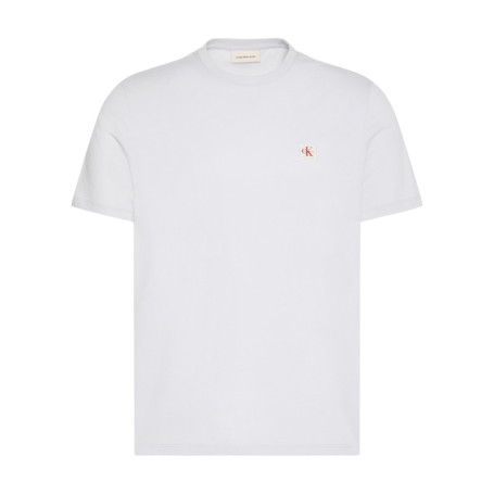 T-shirt blanc à col rond ras-de-cou en coton...