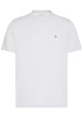 Thumbnail T-shirt blanc à col rond ras-de-cou en coton pourvu d'une coupe droite