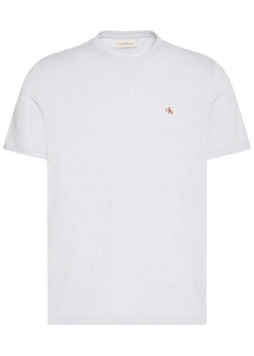 T-shirt blanc à col rond ras-de-cou en coton...