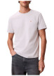 Thumbnail T-shirt blanc à col rond ras-de-cou en coton pourvu d'une coupe droite - Image 3