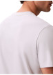 Thumbnail T-shirt blanc à col rond ras-de-cou en coton pourvu d'une coupe droite - Image 4