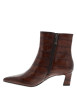 Thumbnail Boots marron à talon décroché bas avec un revêtement à motifs effet crocodile - Image 3