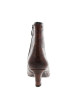 Thumbnail Boots marron à talon décroché bas avec un revêtement à motifs effet crocodile - Image 4