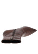 Thumbnail Boots marron à talon décroché bas avec un revêtement à motifs effet crocodile - Image 5