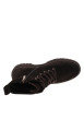 Thumbnail Bottines en cuir chocolat à talon décroché bas pourvues de lacets et d'un zip - Image 5