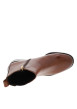 Thumbnail Boots en cuir cognac à talon décroché bas dotées d'un soufflet élastiqué - Image 6