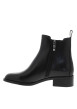 Thumbnail Boots en cuir noir à un talon décroché bas munies d'un zip latéral - Image 3