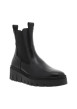 Thumbnail Boots en cuir noires avec un talon compensé et des soufflets élastiqués - Image 2