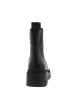 Thumbnail Boots en cuir noires avec un talon compensé et des soufflets élastiqués - Image 4