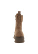 Thumbnail Bottines en cuir beige à talon compensé bas pourvues d'un zip latéral - Image 4