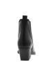 Thumbnail Boots en cuir noir à talon décroché moyen avec un soufflet élastiqué - Image 4