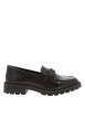 Thumbnail Mocassins marron à talon décroché bas pourvus d'une boucle métallique