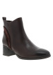 Thumbnail Bottines en cuir marron à talon décroché moyen pourvue d'une fermeture latérale - Image 2