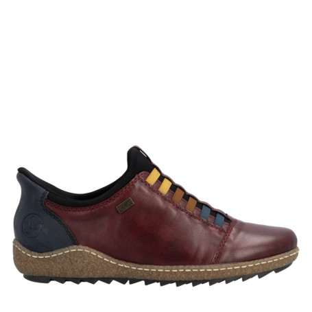 Sneakers en cuir bordeaux à talon plat pourvues...