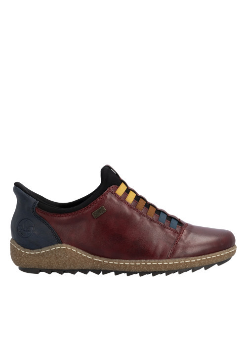Sneakers en cuir bordeaux à talon plat pourvues...