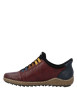 Thumbnail Sneakers en cuir bordeaux à talon plat pourvues d'une fermeture slip-on - Image 3