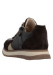 Thumbnail Baskets running en cuir brunes à talon plat avec lacets et zip latéral - Image 4