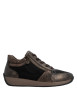 Thumbnail Sneakers bronze à talon plat pourvues de lacets et d'un zip latéral