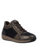 Thumbnail Sneakers bronze à talon plat pourvues de lacets et d'un zip latéral - Image 2