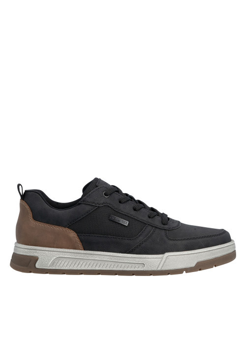 Sneakers noires à talon plat pourvues de lacets...
