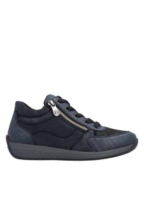 Sneakers bleu marine à talon plat pourvues de...