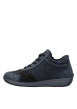 Thumbnail Sneakers bleu marine à talon plat pourvues de lacets et d'un zip - Image 3