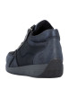 Thumbnail Sneakers bleu marine à talon plat pourvues de lacets et d'un zip - Image 4