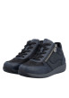 Thumbnail Sneakers bleu marine à talon plat pourvues de lacets et d'un zip - Image 7