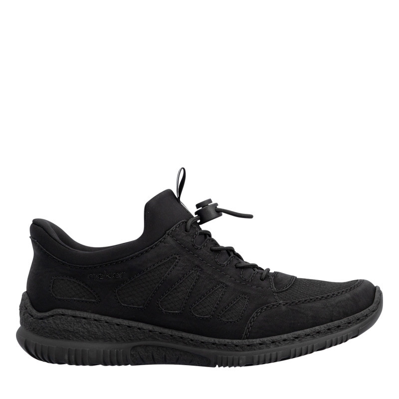 Rieker® - Sneakers Noires à Talon Plat Pourvues D'une Fermeture élastiquée - Noir Rieker® - Sneakers Noires à Talon Plat Pourvues D'une Fermeture élastiquée - Noir