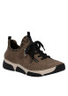Thumbnail Sneakers brunes à talon compensé bas pourvues d'une fermeture à lacets - Image 2