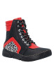 Thumbnail Bottines noires à talon compensé bas pourvues d'une fermeture zippée - Image 2