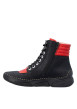 Thumbnail Bottines noires à talon compensé bas pourvues d'une fermeture zippée - Image 3
