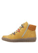 Thumbnail Bottines jaunes à talon plat pourvues de lacets et d'un zip latéral - Image 3
