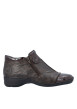 Thumbnail Bottines en cuir marron pourvues d'un talon à décroché bas et d'un zip