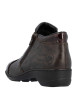 Thumbnail Bottines en cuir marron pourvues d'un talon à décroché bas et d'un zip - Image 4