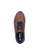 Thumbnail Sneakers en cuir cognac à talon plat pourvues de lacets contrastés - Image 5
