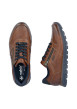 Thumbnail Sneakers en cuir cognac à talon plat pourvues de lacets contrastés - Image 8