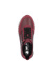 Thumbnail Baskets running en cuir bordeaux à talon plat avec lacets et zip latéral - Image 5