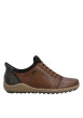 Thumbnail Sneakers en cuir cognac à talon plat pourvues d'une fermeture slip-on