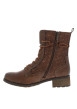 Thumbnail Bottines cognac à talon décroché bas munies de lacets et d'un zip latéral - Image 3